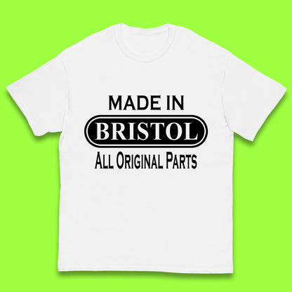 Made In Bristol All Original Parts Vintage Retro Birthday City in South West England Gift Kids T Shirt