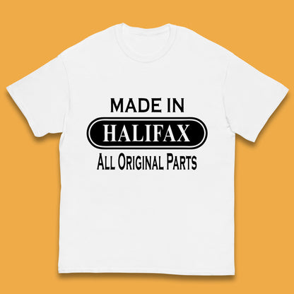 Made In Halifax All Original Parts Vintage Retro Birthday Town in  West Yorkshire, England Gift Kids T Shirt