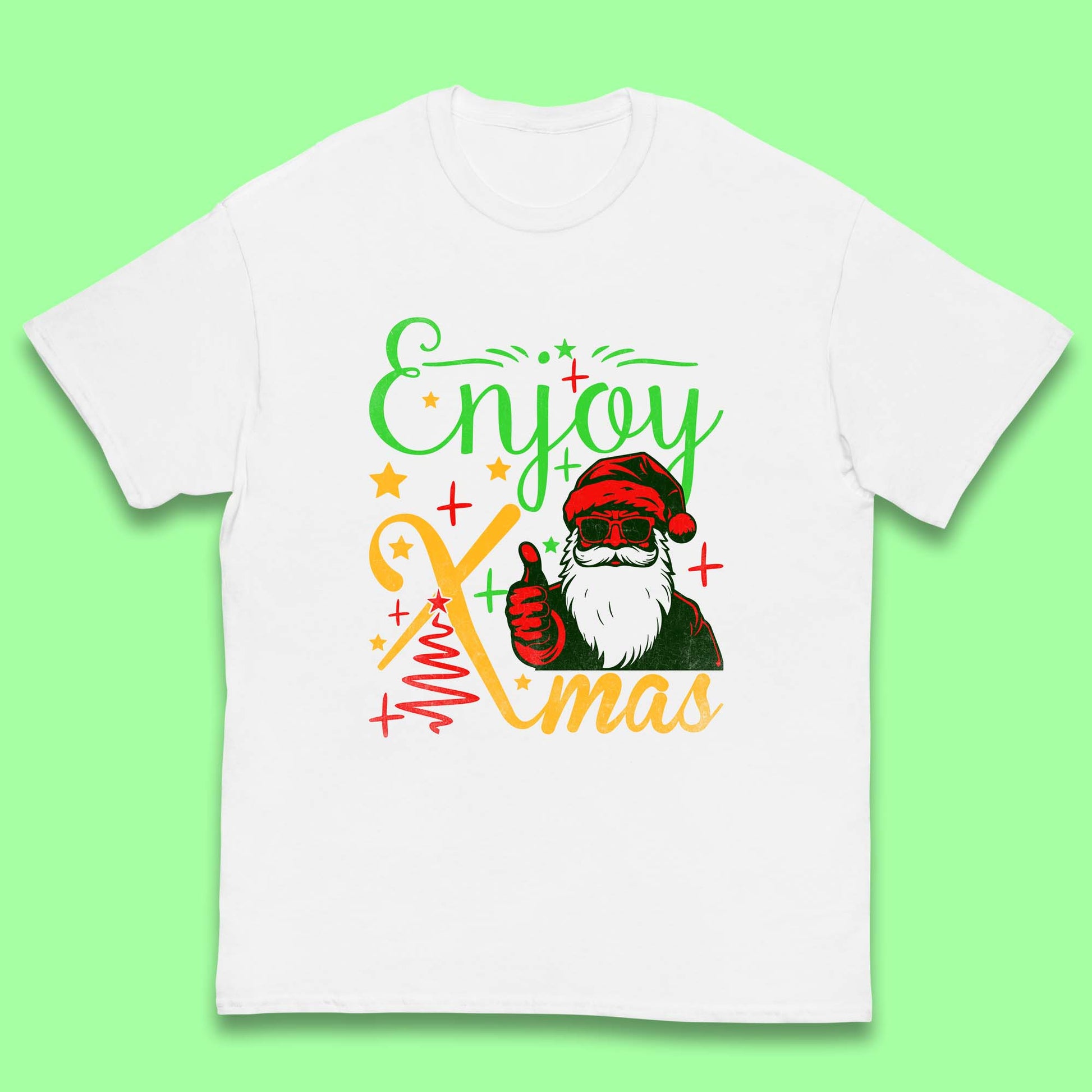 santa claus thumbs up christmas t shirt