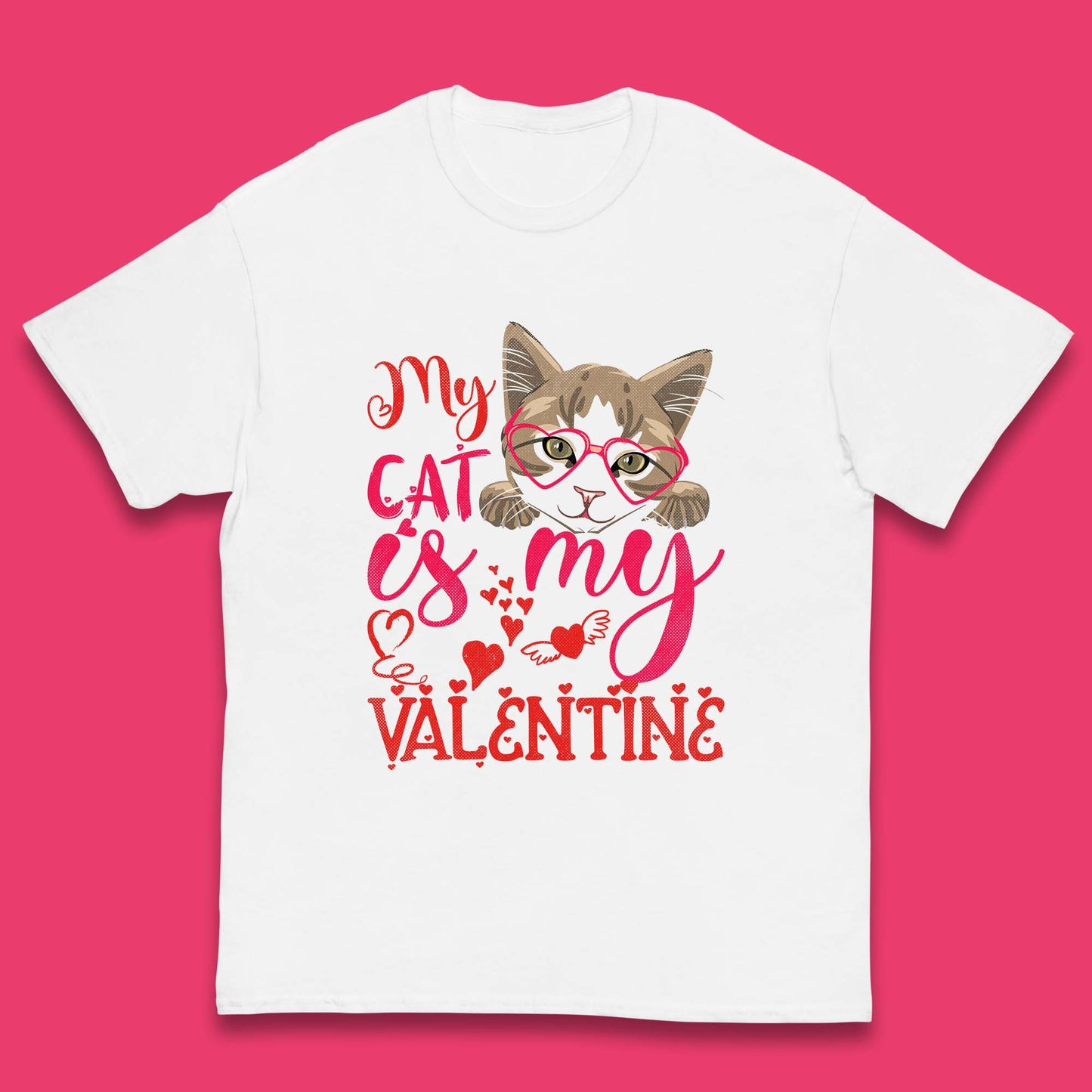 My Cat Is My Valentine Kids T-Shirt