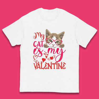 My Cat Is My Valentine Kids T-Shirt