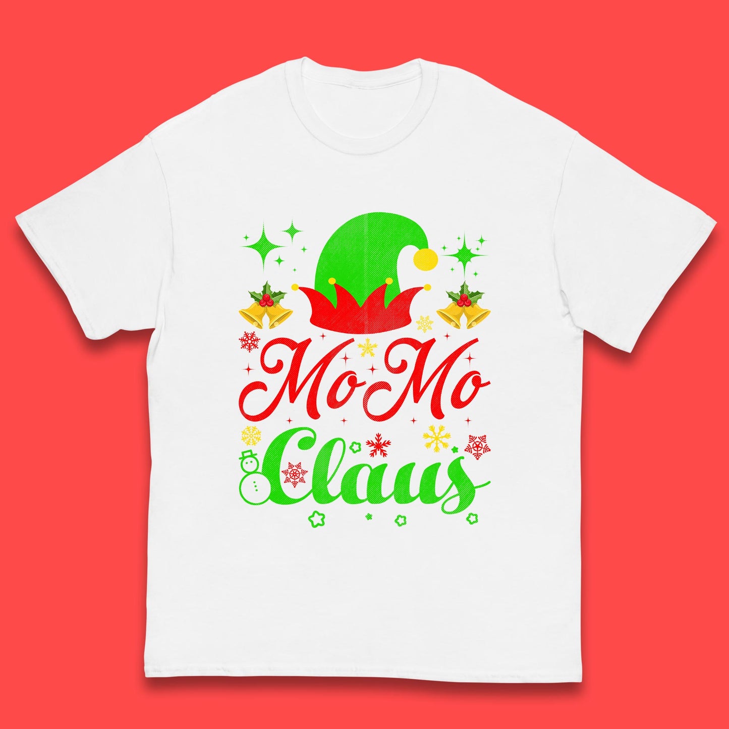 christmas momo claus elf hat t shirt