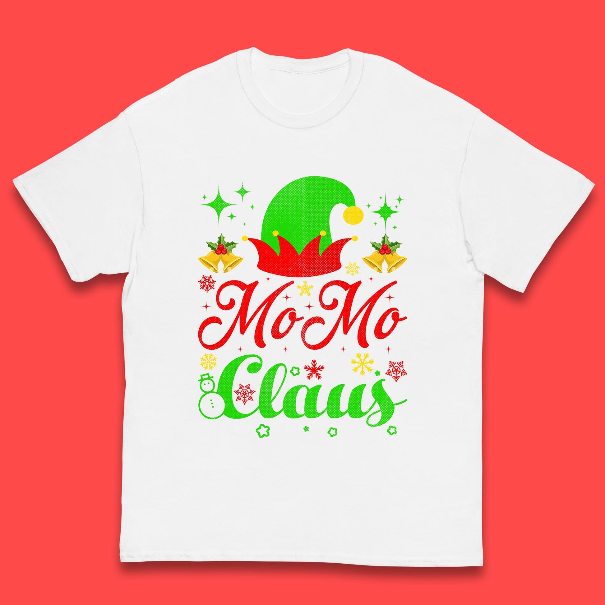 christmas momo claus elf hat t shirt
