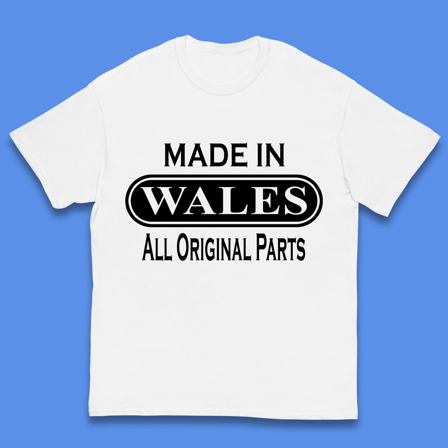 Made In Wales All Original Parts Vintage Retro Birthday Country In United Kingdom UK Constituent Country Gift Kids T Shirt