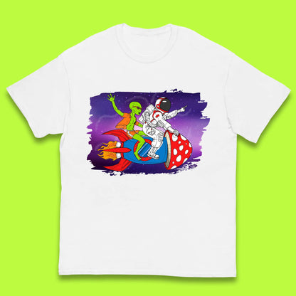 Alien & Astronaut Rocket Ship Kids T-Shirt