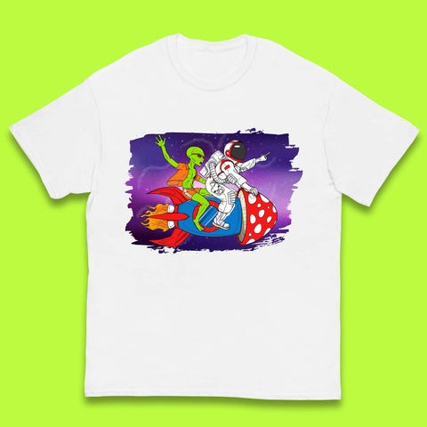 Alien & Astronaut Rocket Ship Kids T-Shirt