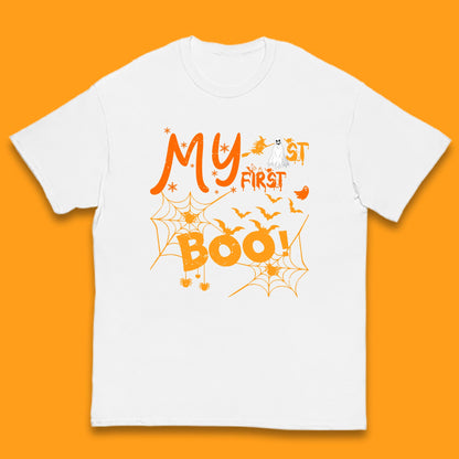 My First Boo Halloween Funny Boo Ghost Spooky Vibes Kids T Shirt