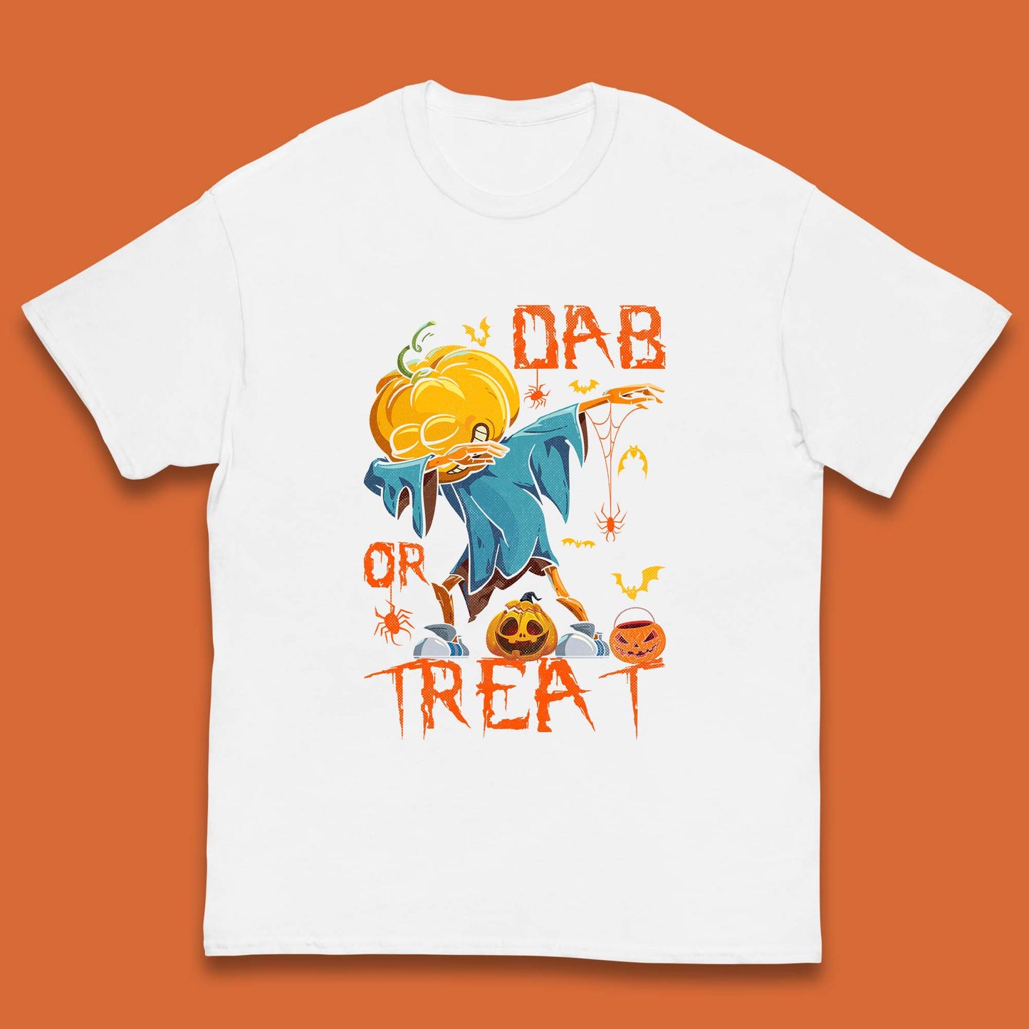 Dab Or Treat Scarecrow Dabs Halloween Dabbing Dance Horror Scary Kids T Shirt