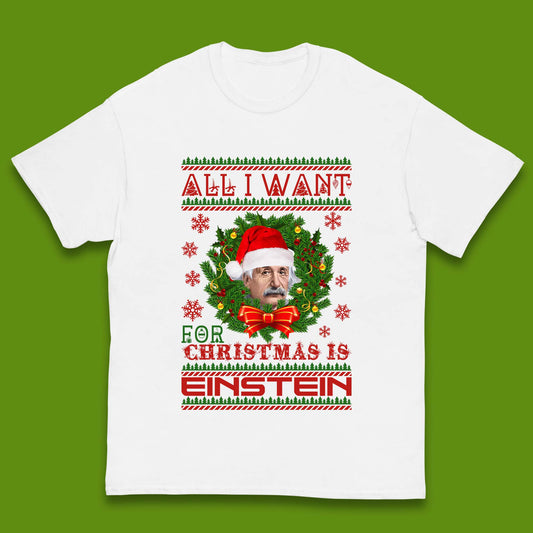 Want Einstein For Christmas Kids T-Shirt