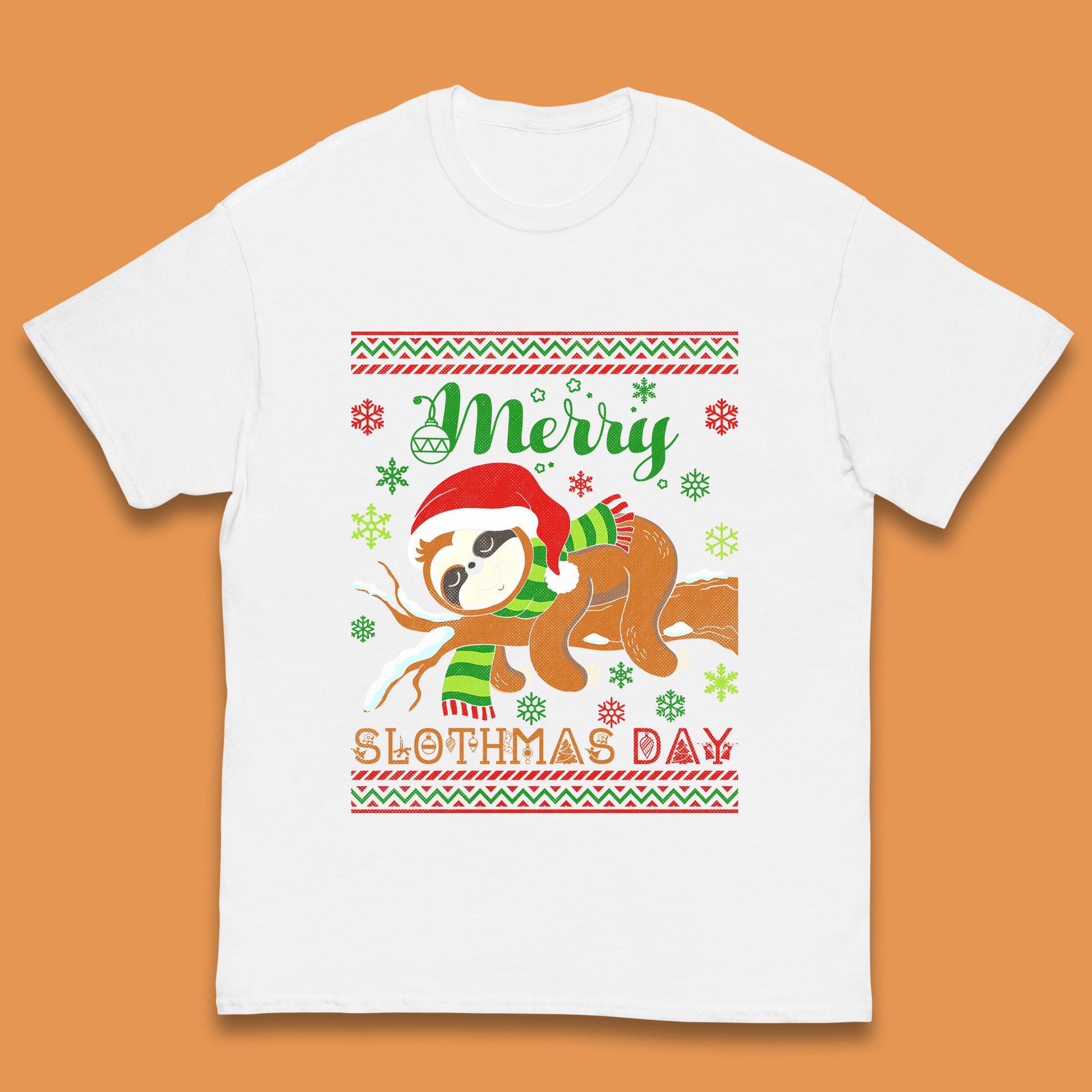sloth christmas t shirt