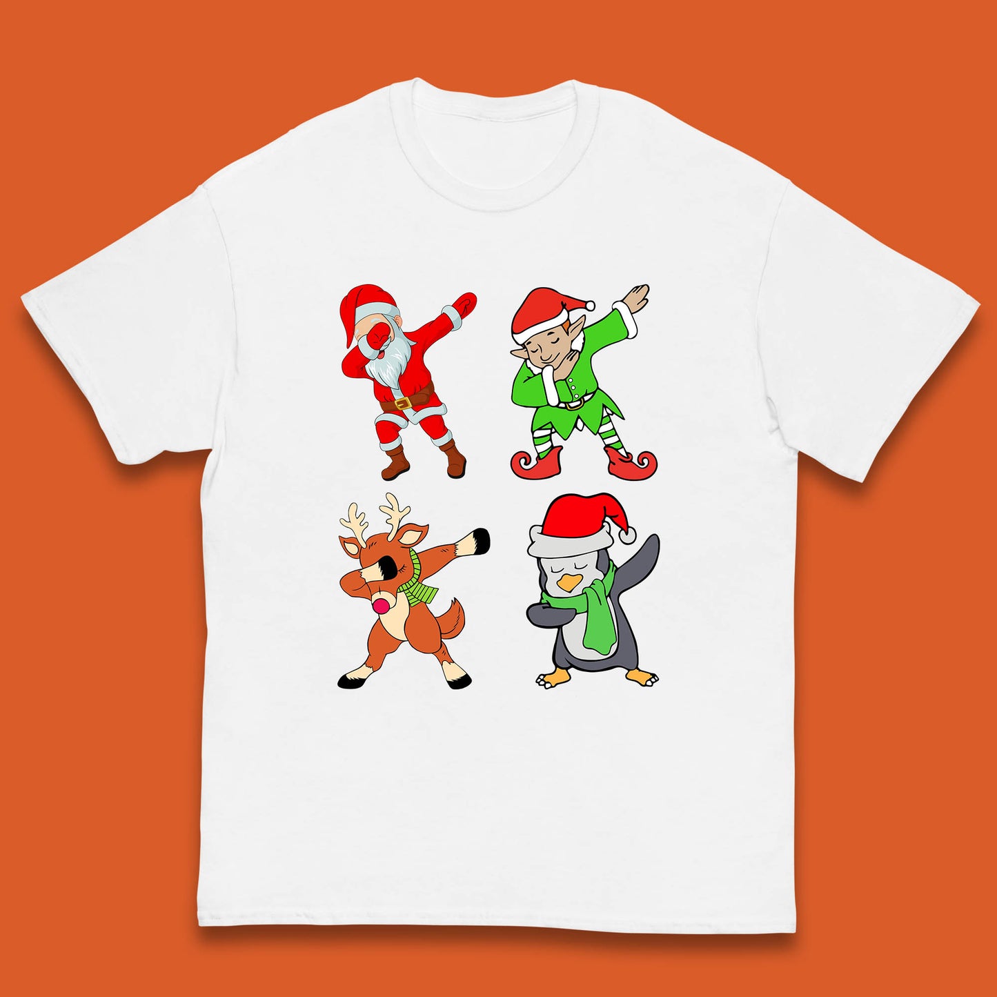 santa claus & friends dabbing t shirt