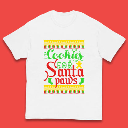 christmas cookies for santa paws t shirt