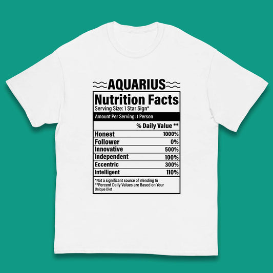 Aquarius Nutrition Facts Kids T-Shirt