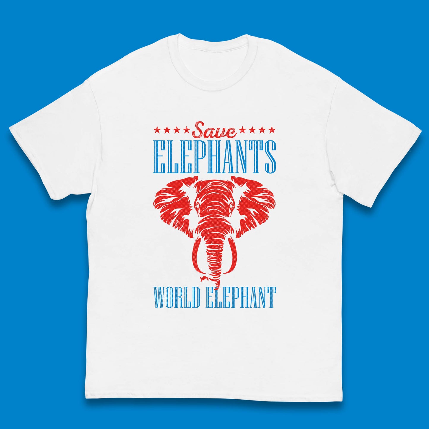 Save The Elephants World Elephant Day Zoo Animal Wildlife Kids T Shirt