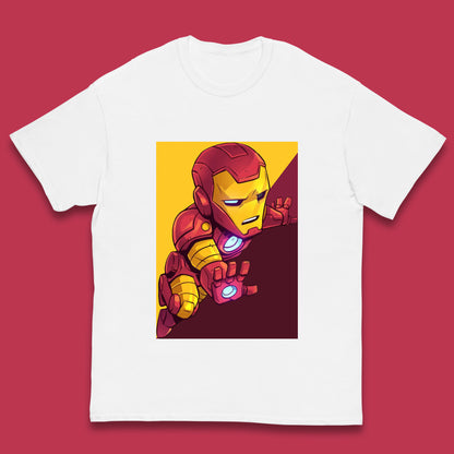 Flying Chibi Iron Man Superhero Marvel Avengers Comic Book Character Iron-Man Marvel Comics Kids T Shirt