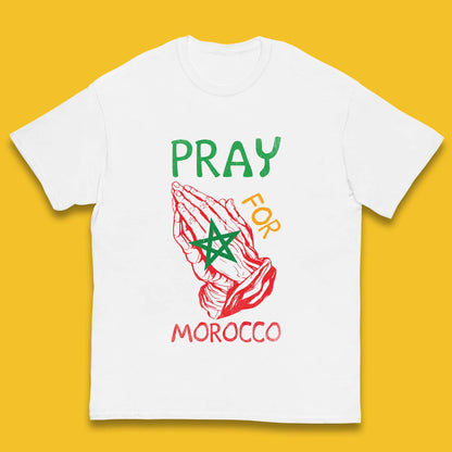 Pray For Morocco Stand With Morocco Support Morocco Stay Strong Morocco Earthquake Kids T Shirt