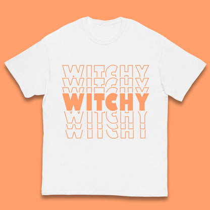 Witchy Halloween Witches Spooky Witch Vibes Witchy Aesthetic Halloween Party Kids T Shirt