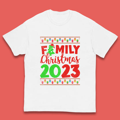 Family Christmas 2023 Merry Christmas Squad Xmas Matching Costume Kids T Shirt