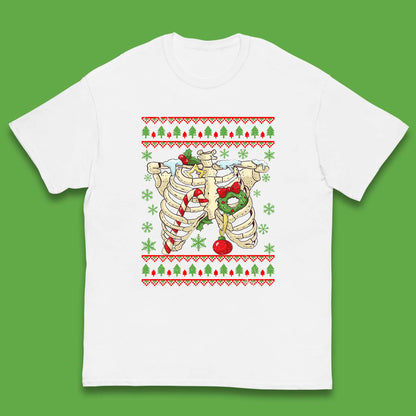 Christmas Ribs Skeleton Kids T-Shirt