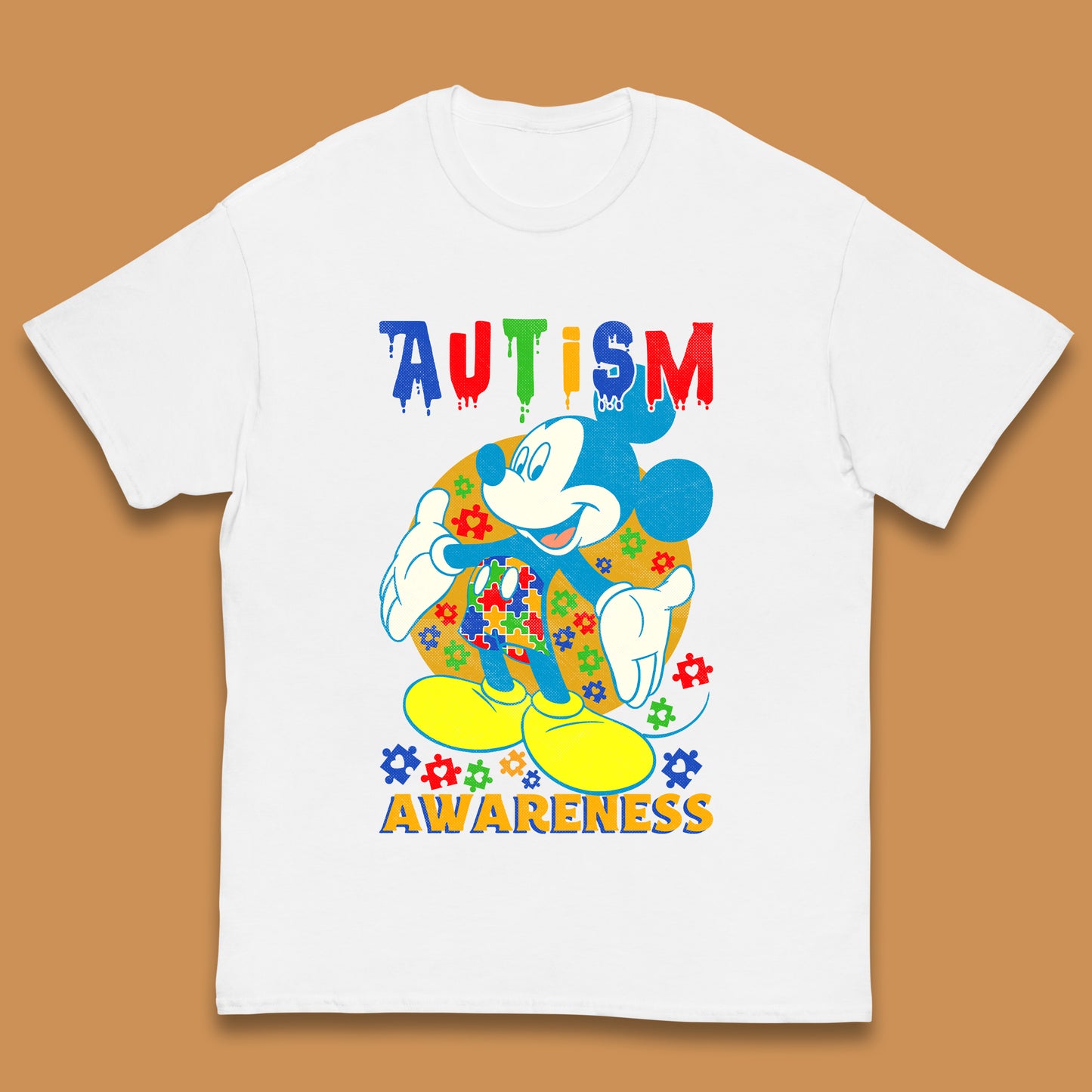 Autism Awareness Mickey Mouse Kids T-Shirt