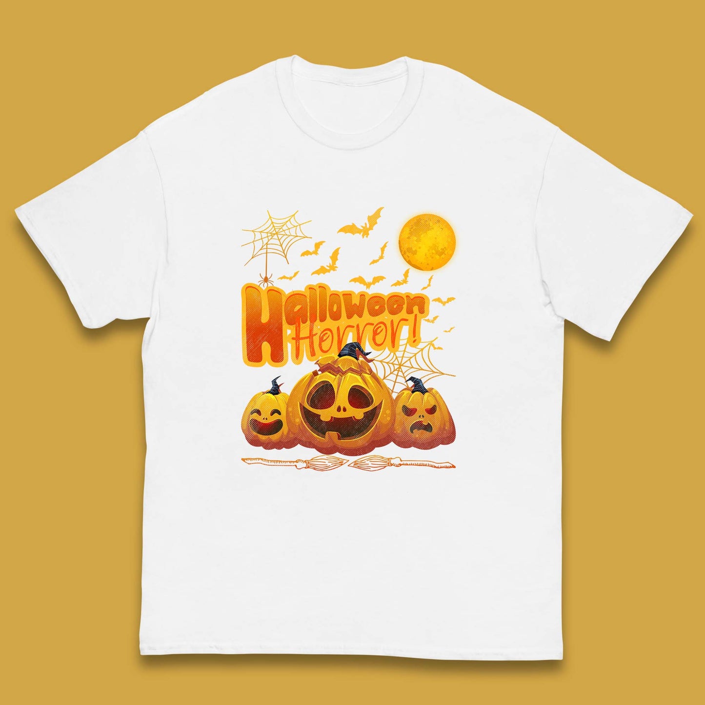 Happy Halloween Jack-o-lantern Horror Scary Monster Pumpkins Kids T Shirt