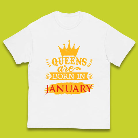 Queens Are Born In January Kids T-Shirt