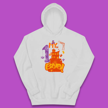 My 1st Boo Halloween Horror Scary Witch House Spooky Season Kids Hoodie
