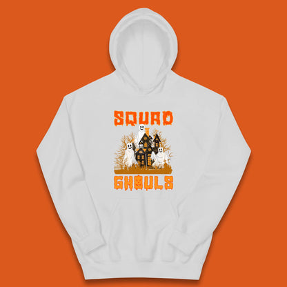 Squad Ghouls Halloween Boo Ghost Horror Scary Haunted House Kids Hoodie