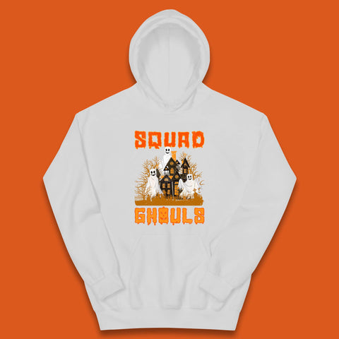 Squad Ghouls Halloween Boo Ghost Horror Scary Haunted House Kids Hoodie