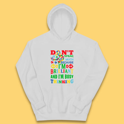 Autism Busy Thinking Kids Hoodie