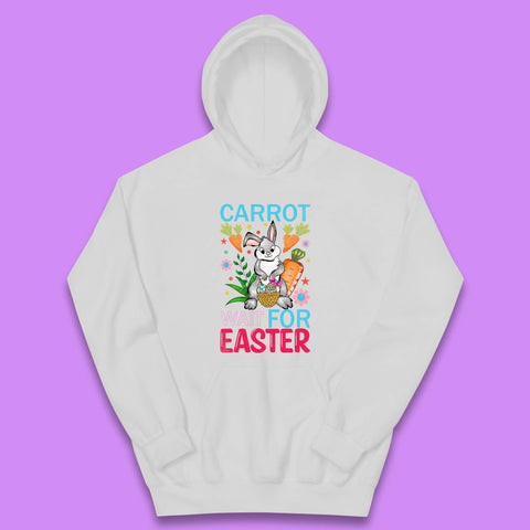 Carrot Wait For Easter Kids Hoodie