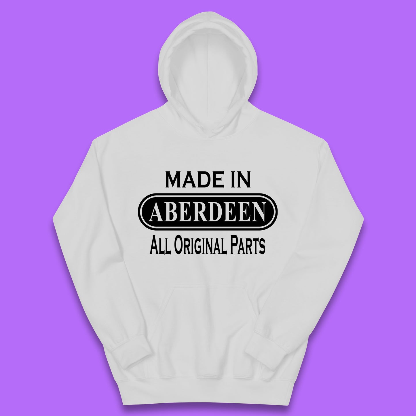 Made In Aberdeen All Original Parts Vintage Retro Birthday City In Scotland Gift Kids Hoodie