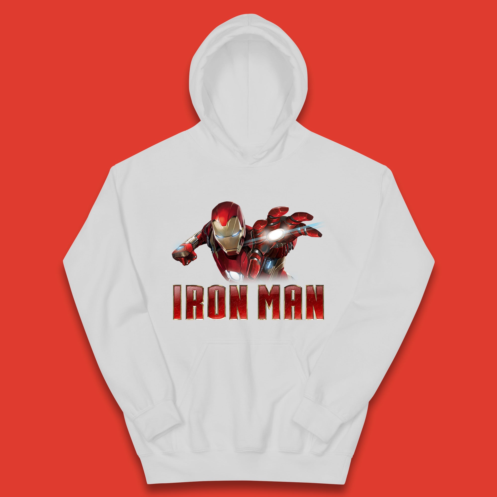 Iron Man Superhero Marvel Avengers Comic Book Character Flaying Iron-Man Marvel Comics Kids Hoodie