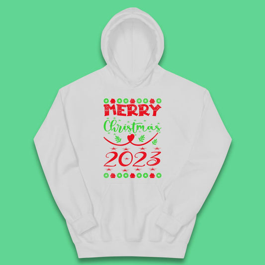 Merry Christmas 2023 Winter Holiday Xmas Festive Celebration Kids Hoodie