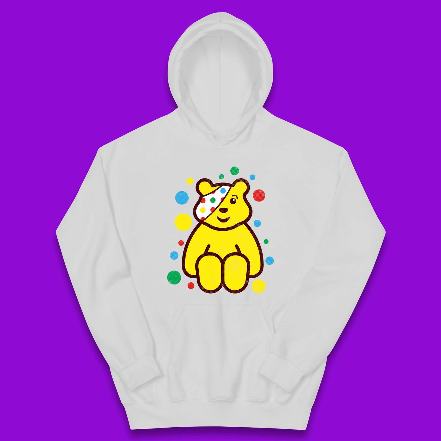 Children In Need Sitting Spotty Pudsey Bear Charity Raising Spotty Day Kids Hoodie