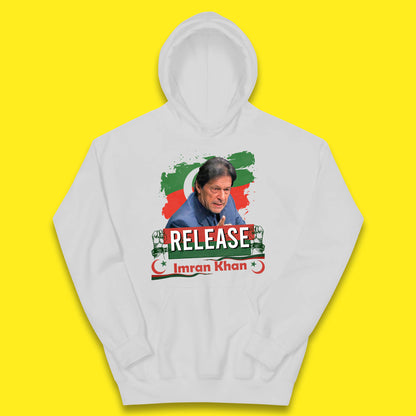 Release Imran Khan Prisoner No 804 Nation Stand With Imran Khan Pakistan Behind You Skipper Kids Hoodie