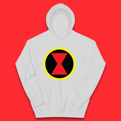Black Widow Diy Black Symbol Logo Marvel Avengers Superhero Marvel Comics Gift for Marvel Fan Kids Hoodie