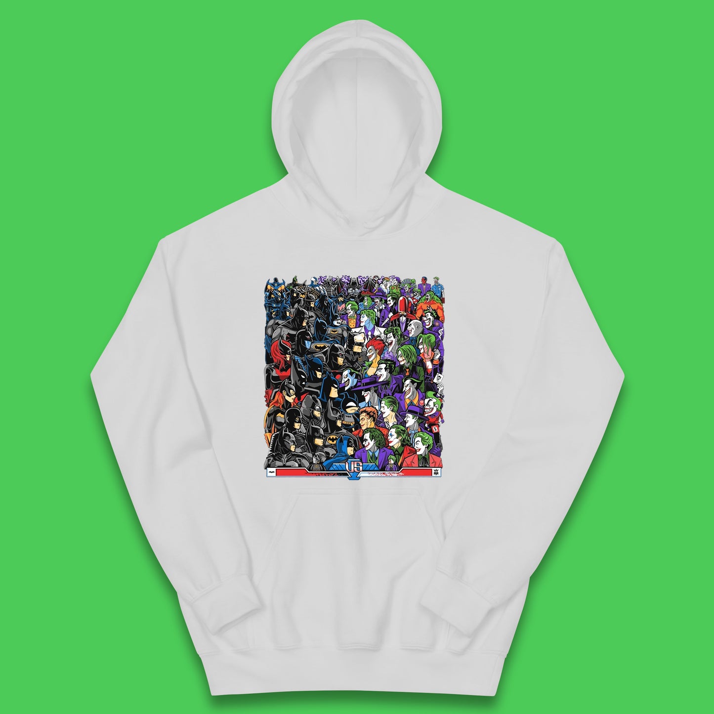 Bats VS Clowns DC Comics Batmans VS Joker Clowns Fighting Spoof Supervillain Comic Book Character Kids Hoodie