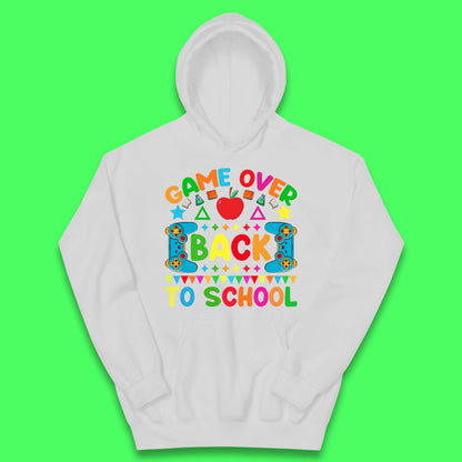 Game Over Back To School Gaming Lover Kids Gift Colorful Retro Kids Costume Kids Hoodie