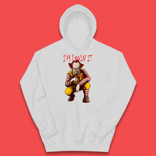 I'm Loven It Pennywise Clown Halloween IT Pennywise Clown Horror Movie Fictional Character Kids Hoodie