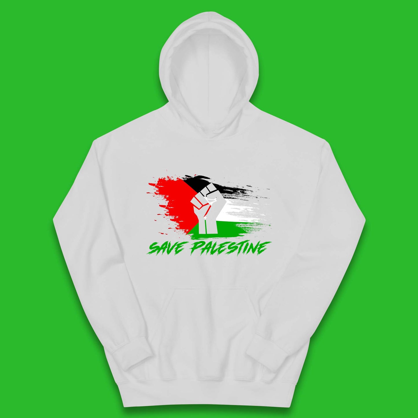 Save Palestine Freedom Protest Fist Palestine Flag Stand With Palestine Support Palestine Kids Hoodie