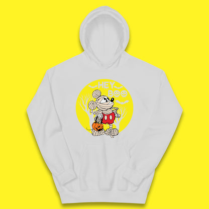 Hey Boo Disney Halloween Mickey Mouse Mummy Trick Or Treat Spooky Vibes Kids Hoodie