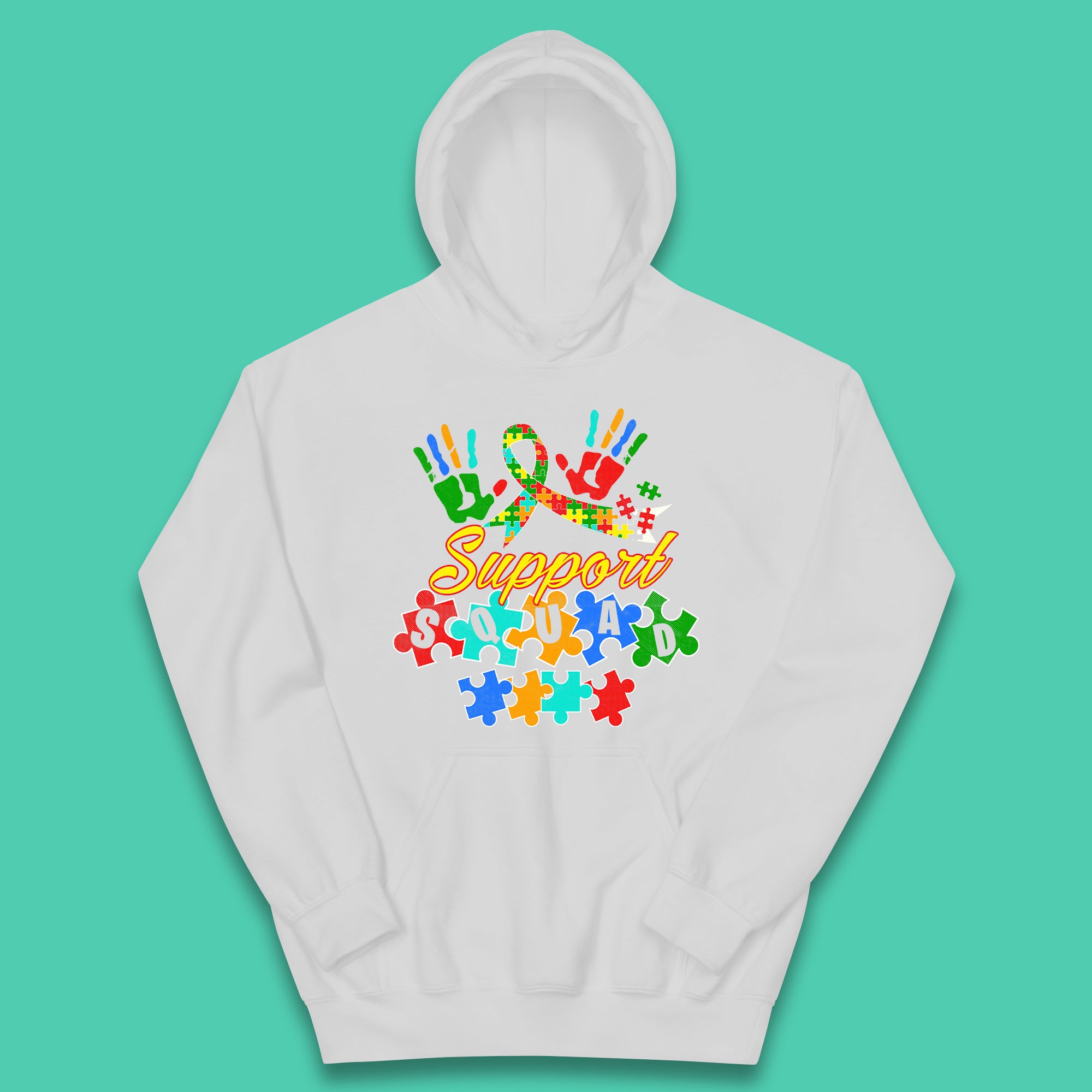 Autism Support Squad Kids Hoodie