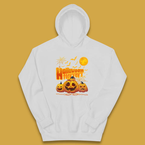 Happy Halloween Jack-o-lantern Horror Scary Monster Pumpkins Kids Hoodie