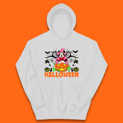 Disney Halloween Witch Minnie Mouse Sitting On Pumpkin Horror Scary Disneyland Trip Costume Kids Hoodie