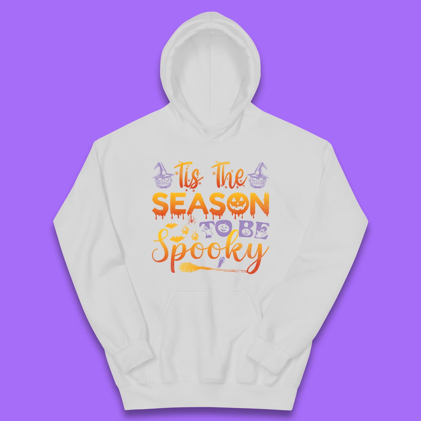 Tis The Season To Be Spooky Halloween Creepy Season Kids Hoodie