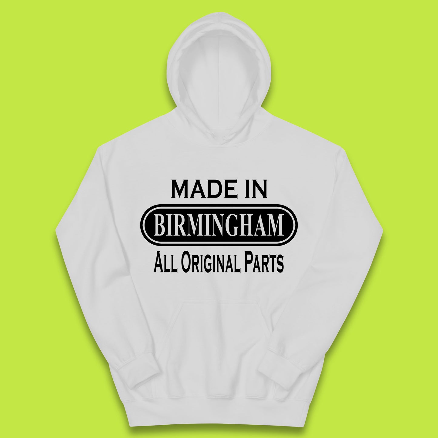Made In Birmingham All Original Parts Vintage Retro Birthday City In England Gift Kids Hoodie