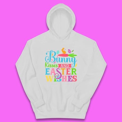 Bunny Kisses And Easter Wishes Kids Hoodie