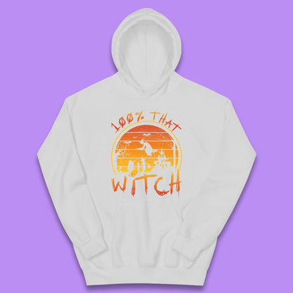 100% That Witch Halloween Kids Hoodie