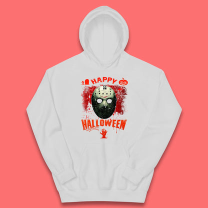 Happy Halloween Jason Voorhees Face Mask Halloween Friday The 13th Horror Movie Kids Hoodie